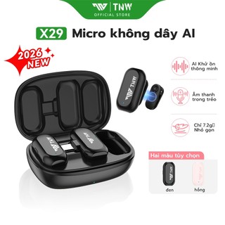 TNW X29 Micro Không Dây Cài Áo Mini, Khử Tiếng Ồn, Âm Thanh Sống Động, Kết Nối Nhanh, Livestream, Quay Video, Vlog
