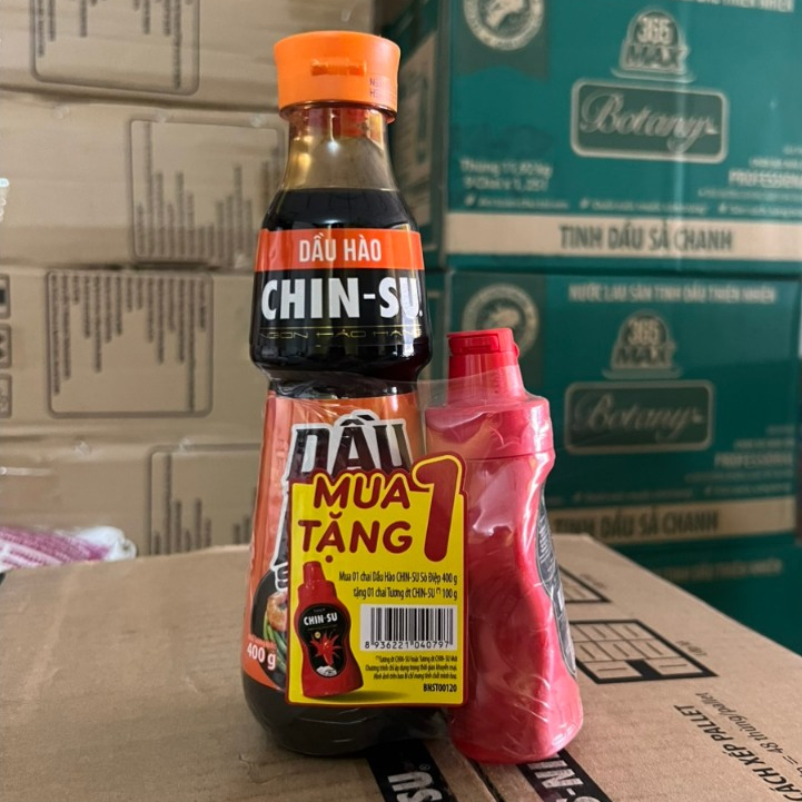 Dầu hào Chinsu Sò Điêp 400g  tặng 1 tương ớt Chinsu 100g