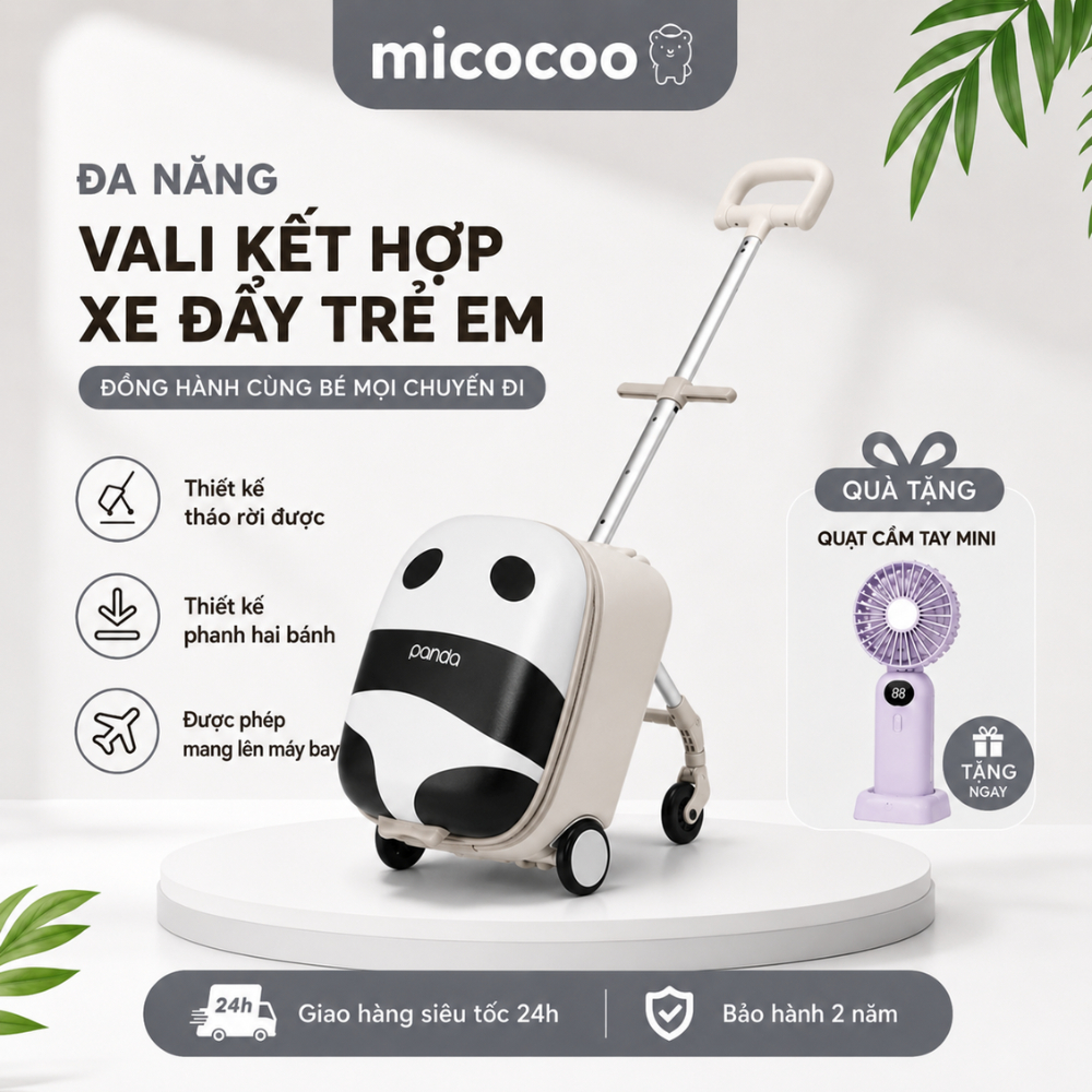 Vali Cho Bé Có Ghế Ngồi Qbox, Vali xe đẩy cho bé có khóa Hải Quan, Vali kéo du lịch kèm ghế ngồi an 