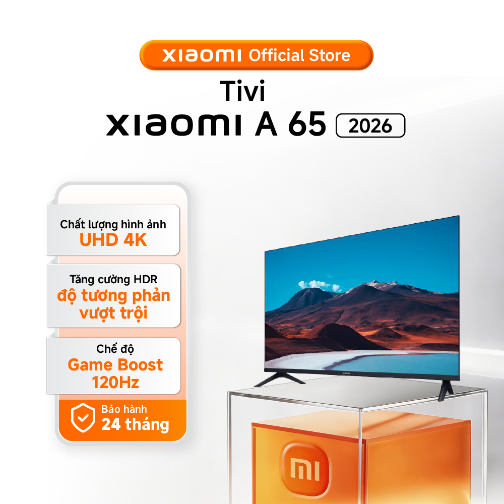 Tivi Xiaomi A 65 inch 2026 Hệ điều hành Google TV, Điều khiển giọng nói, Độ phân giải 4K - Bảo hành 