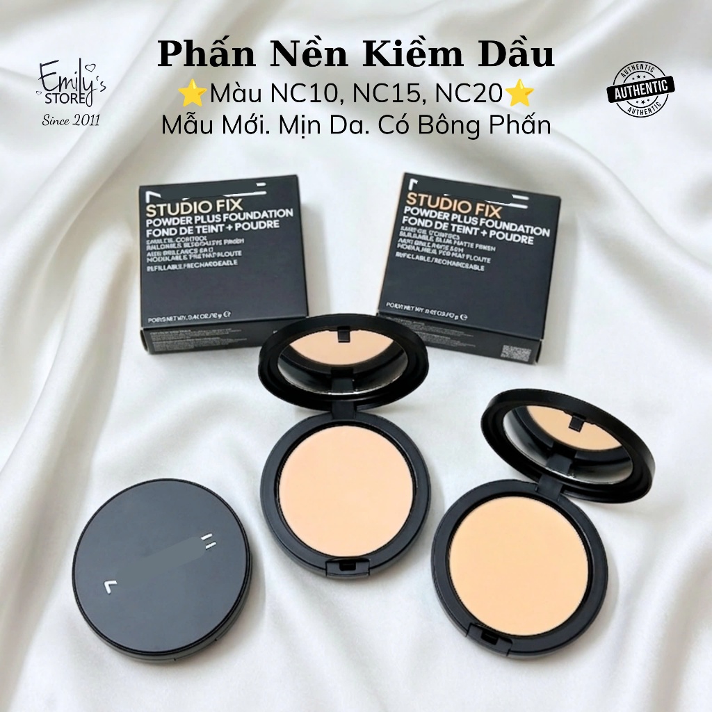 [Mẫu Mới 2025 - Màu Khác] Phấn Phủ Studio Fix Powder Plus Foundation. Kiềm Dầu. NC10, NC15