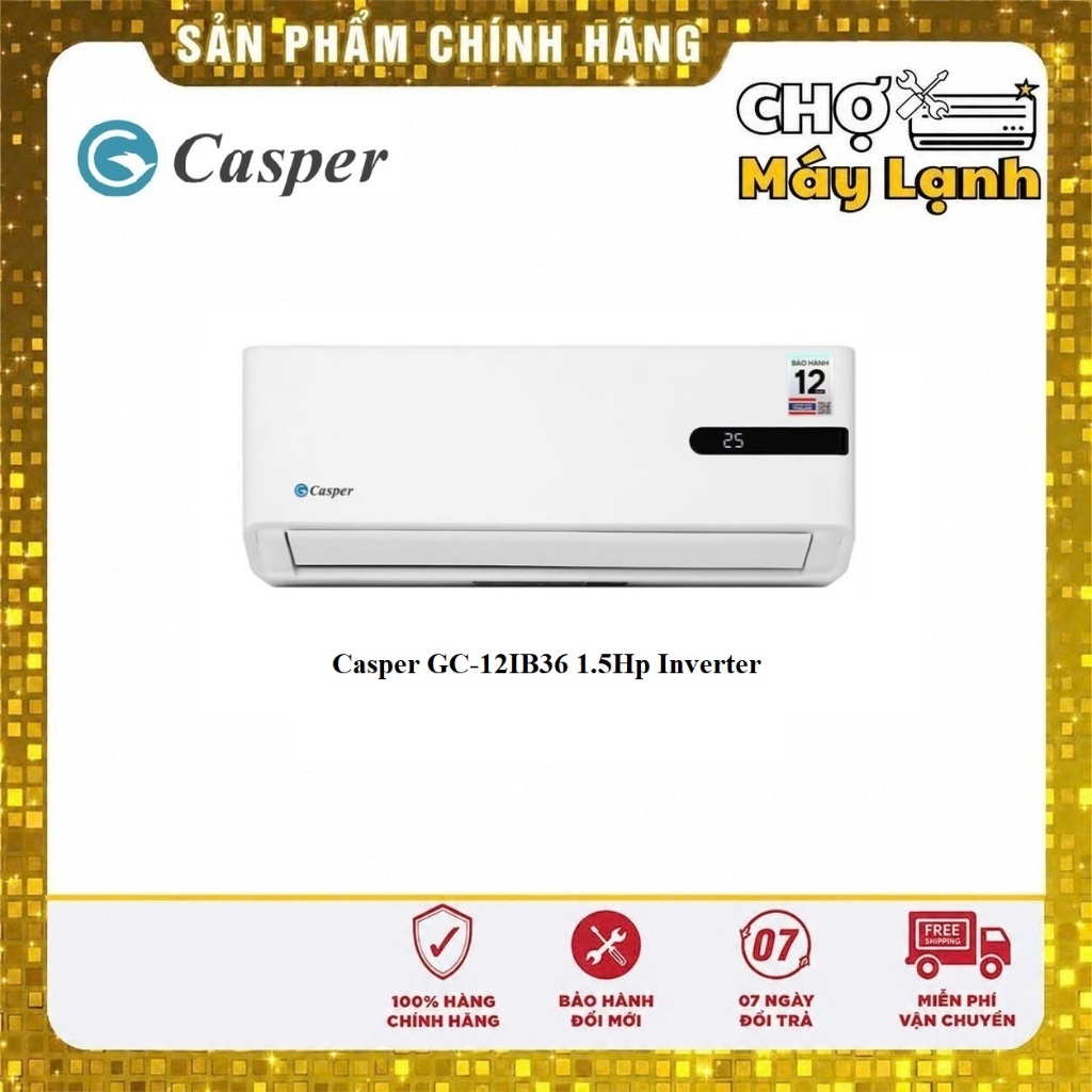 Máy lạnh treo tường Casper GC-12IB36 1.5Hp Inverter - Xuất sứ Thái Lan