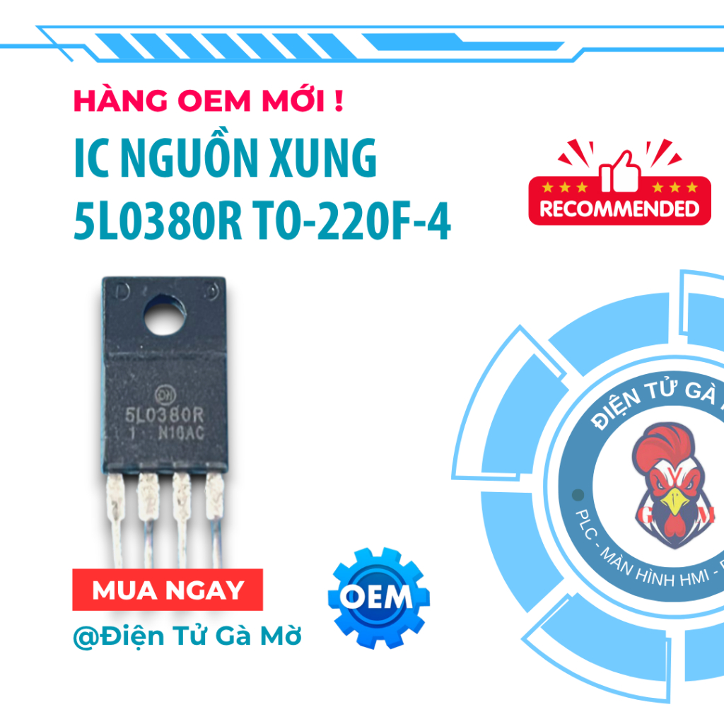 [1 CON] IC Nguồn Xung Cắm, 5M0365R 5L0380R 5M0380R 5Q0765RT 5M0365 5L0380 5M0380 5Q0765 TO-220F-4, H