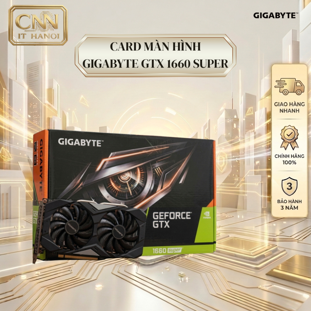 Card Màn Hình Like New Gigabyte GTX 1660 Super DDR6 6GB, VGA Hiệu Năng Cao Bảo Hành 36 Tháng