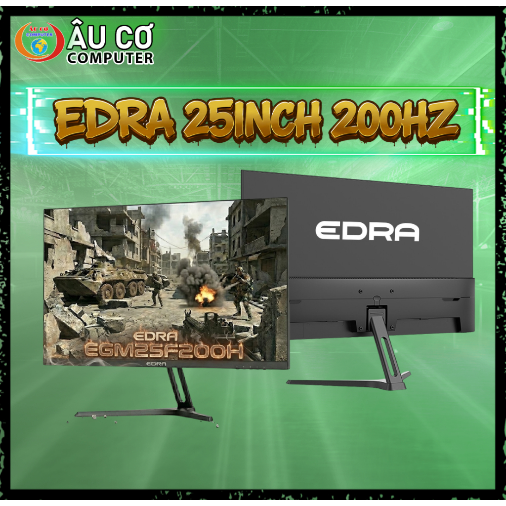 Màn Hình Gaming EDRA EGM25F200H 25 Inch FHD IPS 200Hz 1ms Màn Máy Tính PC E-Dra 25" Chuyên Game Đồ H