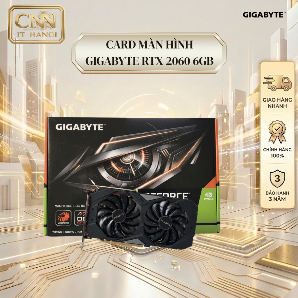 Card Màn Hình Gigabyte RTX 2060 Super 6GB GDDR6 Like New, VGA Hiệu Năng Cao Bảo Hành 36 Tháng