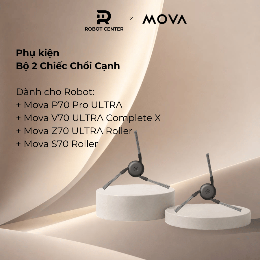 Bộ 2 Chiếc Chổi Cạnh Mova P70 Pro Ultra/ V70 ULTRA Complete/Z70 ULTRA ROLLER/ S70 ROLLER