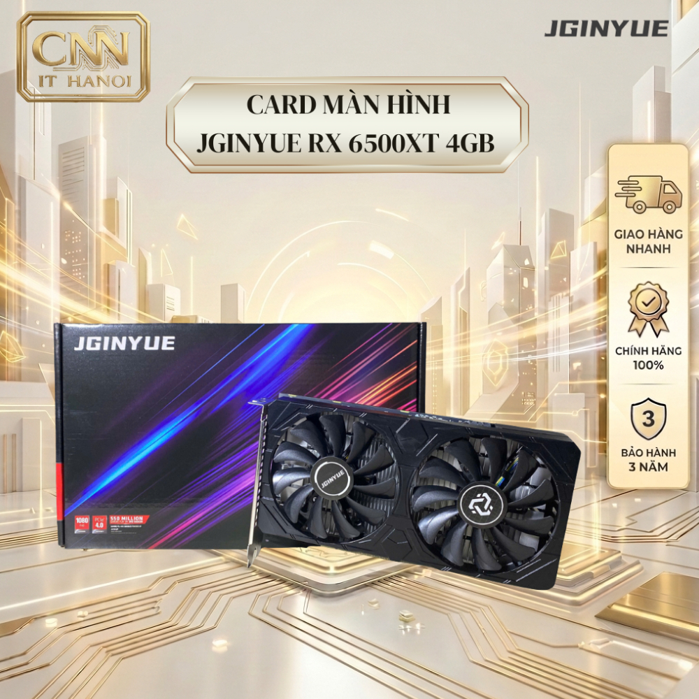VGA Jginyue AMD Radeon RX 6500XT 4GB GDDR6 64 bit – Card Màn Hình Chơi Game