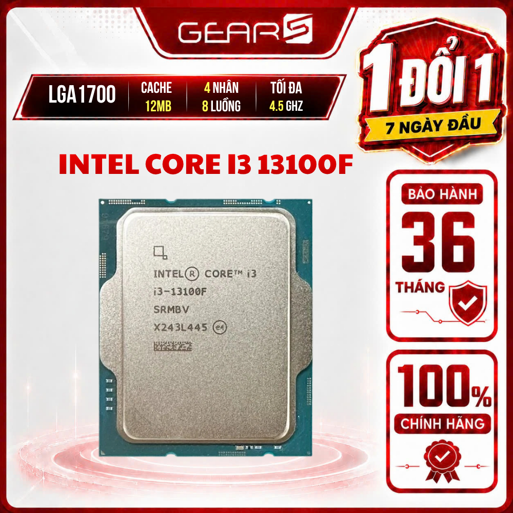 CPU INTEL Core I3 13100F Tray - Bảo Hành 36 Tháng