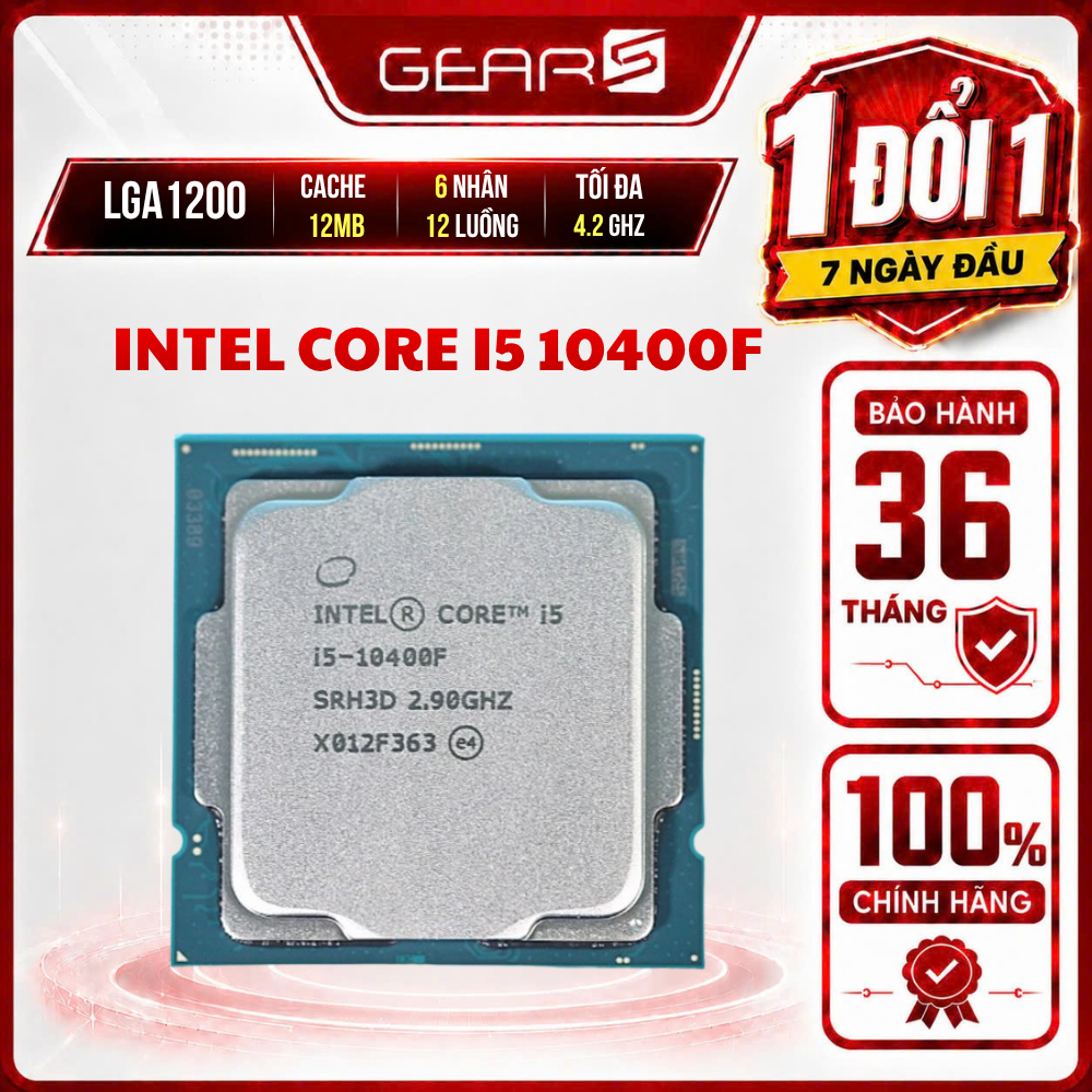 Bộ vi xử lý INTEL Core I5 10400F Tray - Bảo hành 36 Tháng
