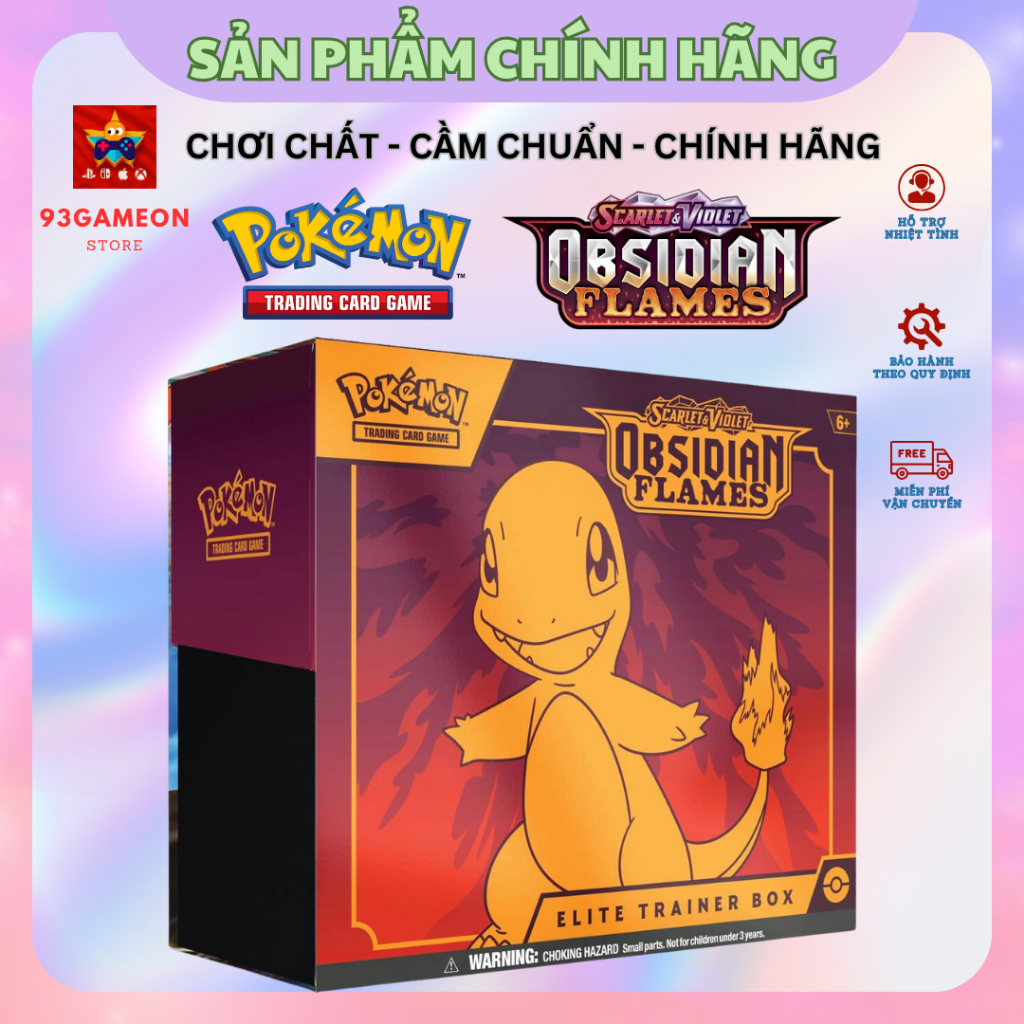 [CHÍNH HÃNG] Pokemon TCG: Scarlet & Violet - Obsidian Flames Elite Trainer Box