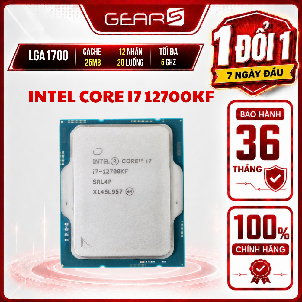 [FULL VAT] CPU INTEL CORE I7-12700KF TRAY NEW - BẢO HÀNH 36 THÁNG