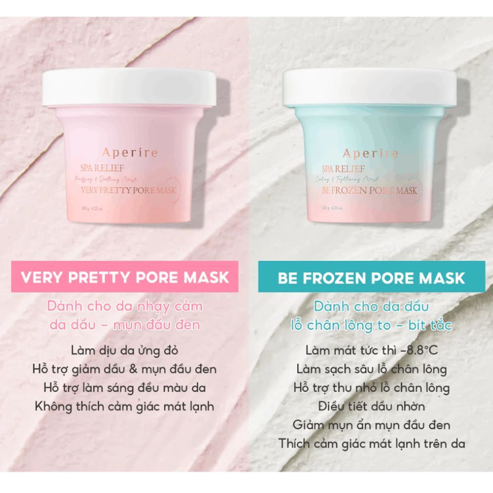 Ảnh 3 của Mặt Nạ Đất Sét Aperire Spa Relief Pore Mask, Làm Sạch Sâu Dầu Nhờn, Mặt Nạ Thu Nhỏ Lỗ Chân Lông 120g