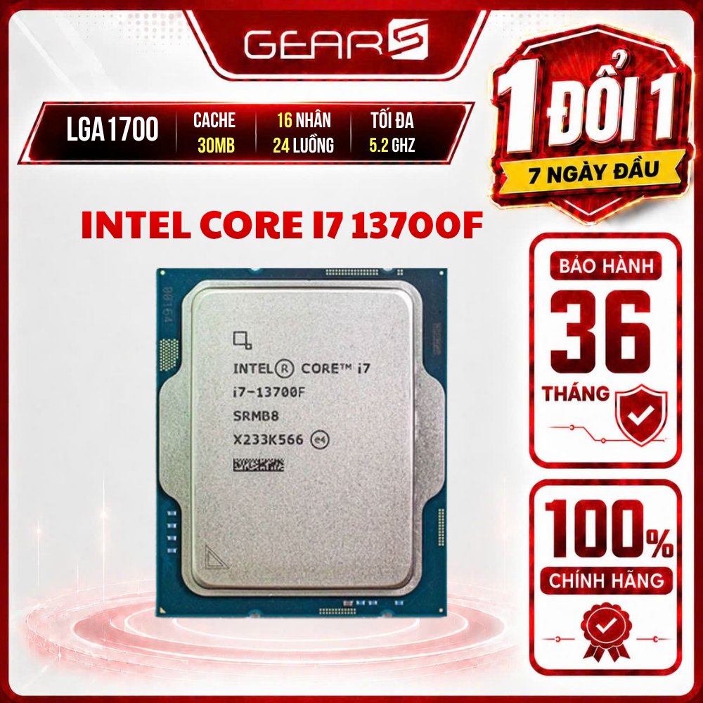 [FULL VAT] CPU Intel Core I7 13700F TRAY - Bảo Hành 36 tháng