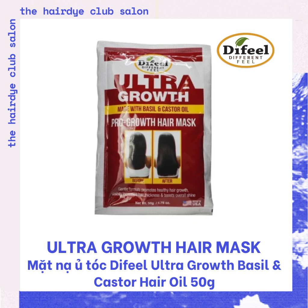 Mặt nạ ủ tóc Difeel Ultra Growth Basil & Castor Hair Oil 50g
