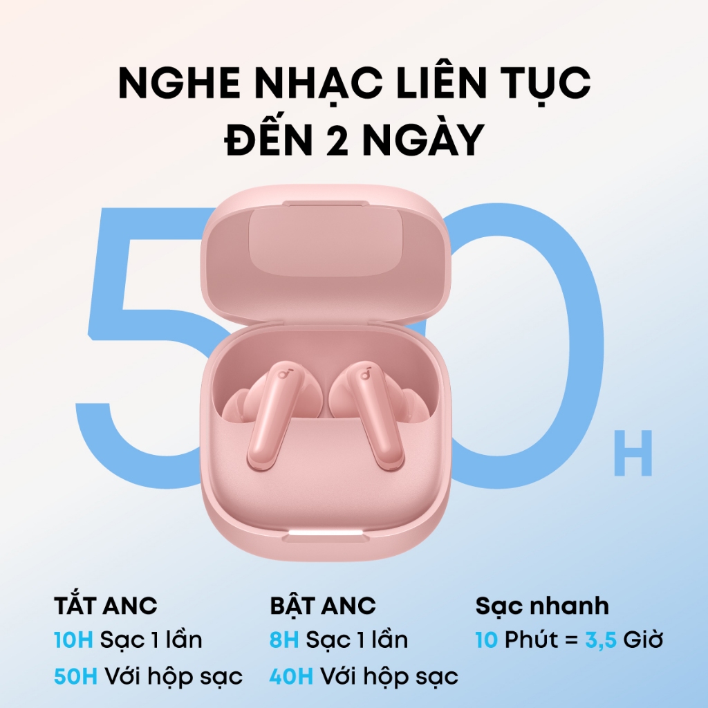 Tai nghe bluetooth ANC Soundcore R60i NC | Hires Audio | Chống ồn đến 52dB | Pin 50h | Phiên dịch - Hàng chính hãng | BigBuy360 - bigbuy360.vn