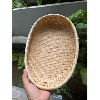 Rổ tre oval decor bánh, trái cây, size mini và size lớn