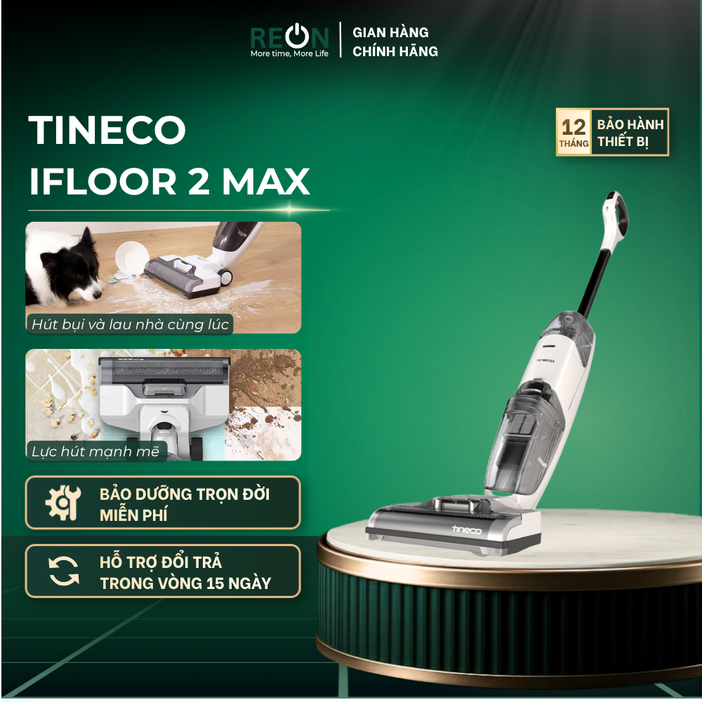Máy Hút Bụi Lau Sàn Không Dây Tineco iFloor 2 Max Chính Hãng – Hút Bụi Và Lau Nhà Trong Một Bước