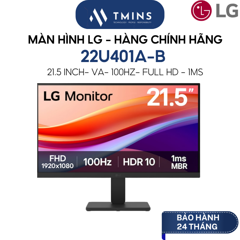 Màn hình LG 22U401A-B (21.5 inch - VA - FHD - 100Hz - 1ms)  3 phía không viền - Hàng chính hãng