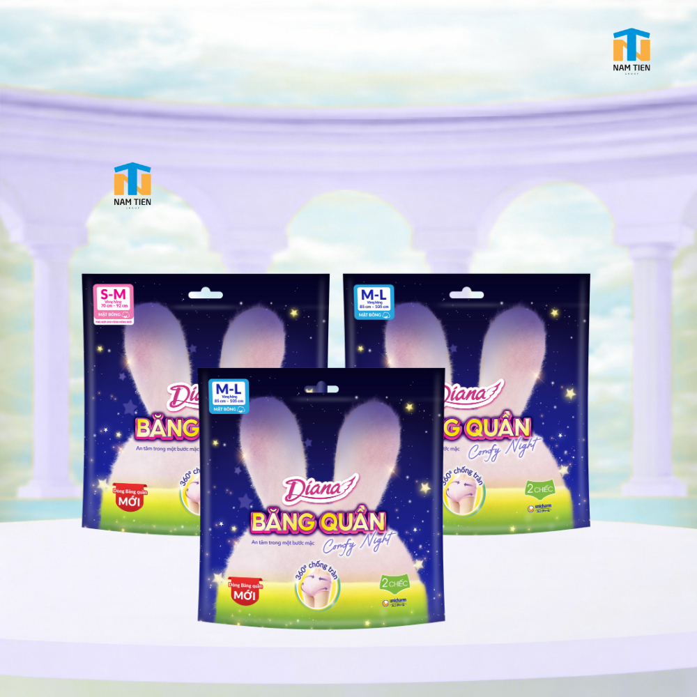 COMBO 3 GÓI Diana Băng Quần Comfy Night 2 Chiếc/Gói