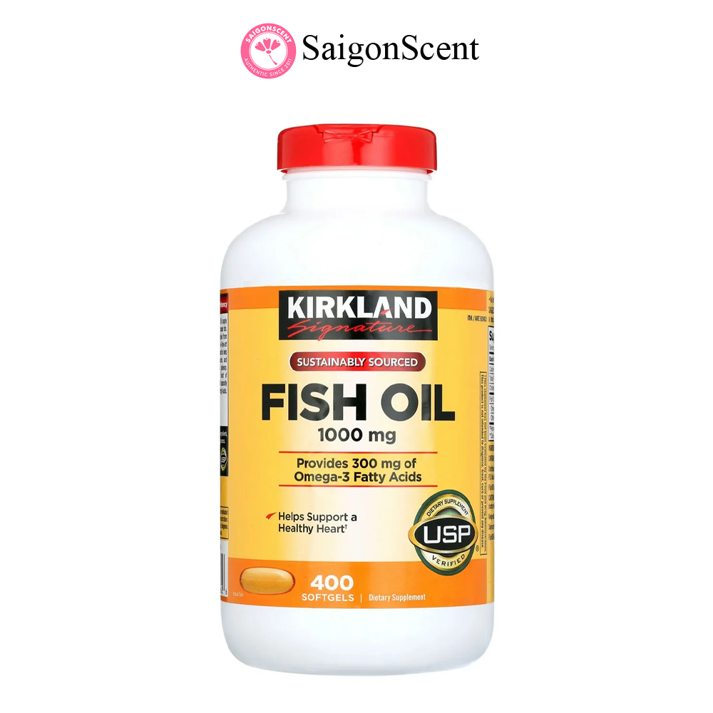 TPBS Viên uống vổ sung Omega-3 Kirkland Fish Oil 1000mg 400 viên