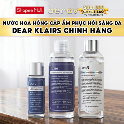 Nước Hoa Hồng Chống Viêm Dưỡng Ẩm Dear Klairs Supple Preparation Toner 180ml
