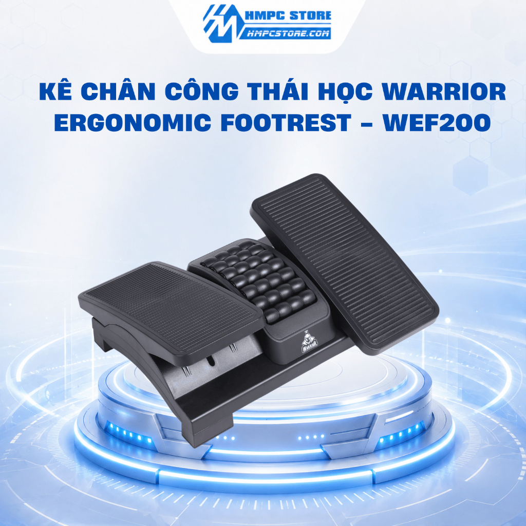 Kê chân công thái học WARRIOR Ergonomic Footrest - WEF200, bảo hành 12 tháng