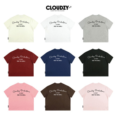 [NEW] Áo thun boxy CLOUDZY in chữ cá tính 100% cotton 250gsm nam nữ áo phông local brand streetwear đi học RIDE