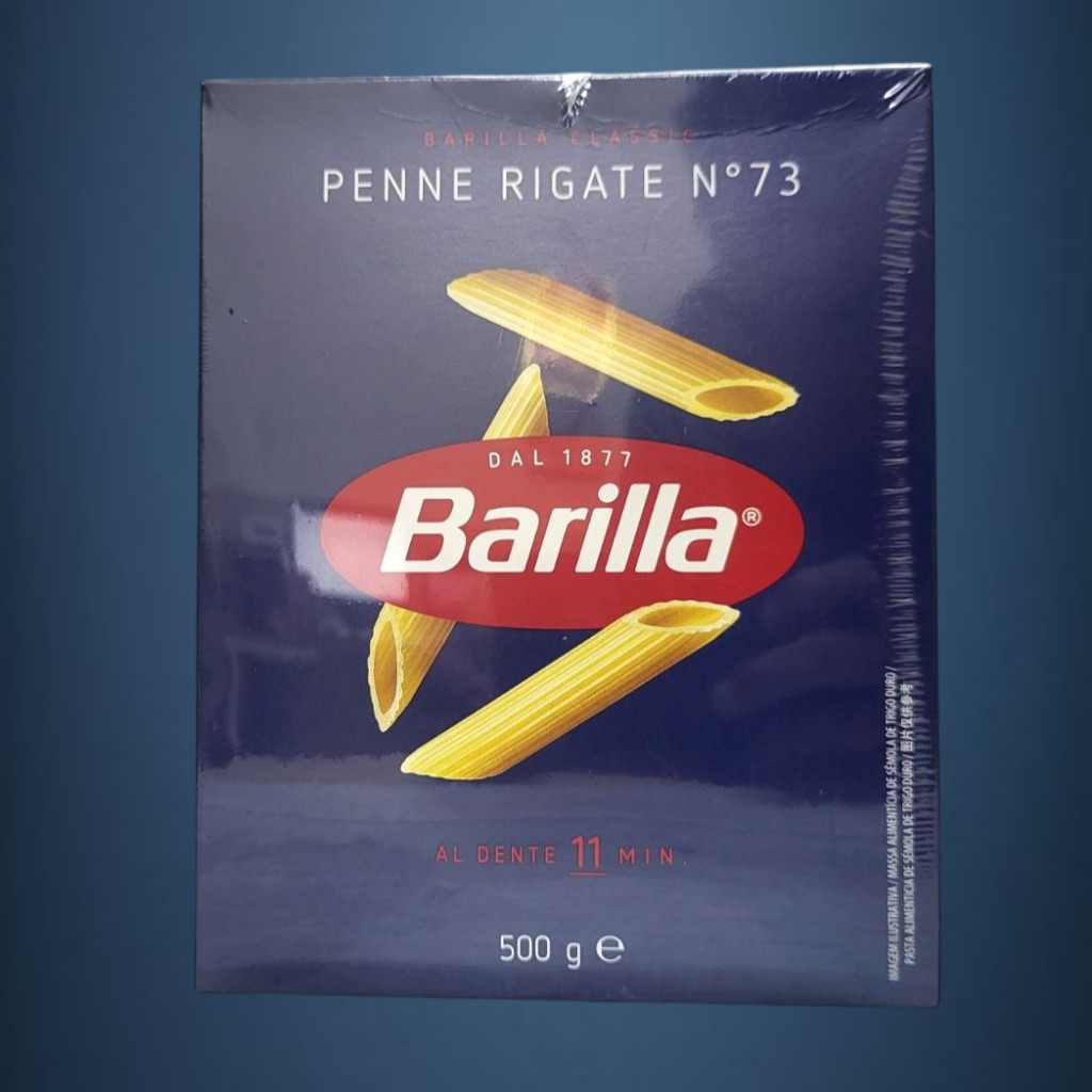 BARILLA - hộp PENNE 500g - NUI ỐNG XÉO Ý No 73 Penne Rigate Pasta (HALAL)