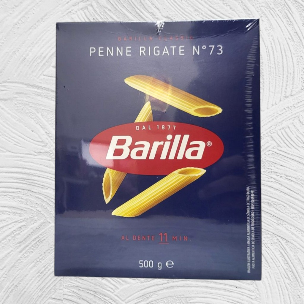 BARILLA < hộp PENNE 500g > NUI ỐNG XÉO Ý No 73 Penne Rigate Pasta (HALAL)