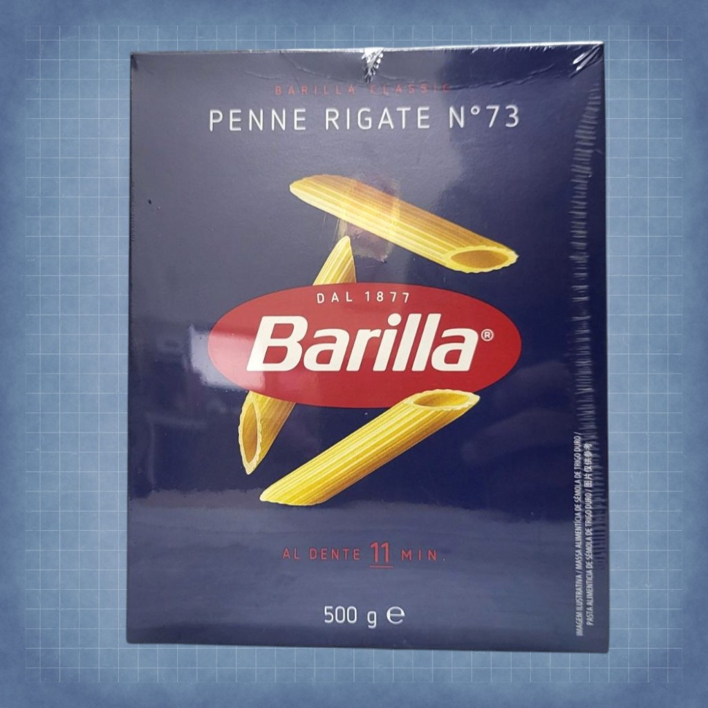 BARILLA << hộp PENNE 500g >> NUI ỐNG XÉO Ý No 73 Penne Rigate Pasta (HALAL)
