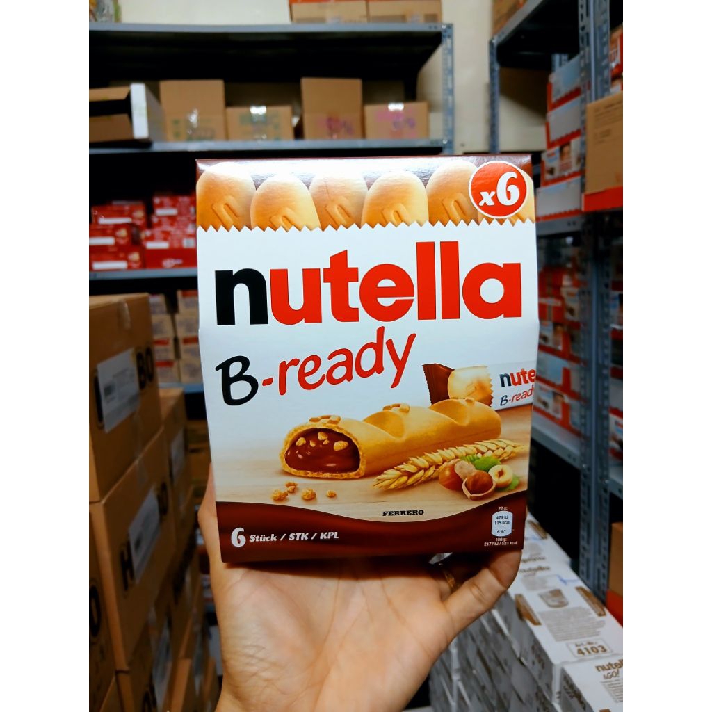 Bánh Nhân Kem Socola Hạt Phỉ Nutella B-Ready 132 Nhập Khẩu Đức