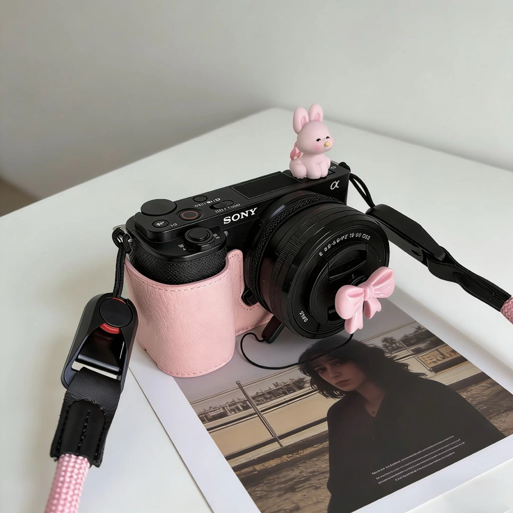 [SẴN HN] Case Ốp da PU Bảo Vệ Vỏ Cho Máy Ảnh Sony A6400
