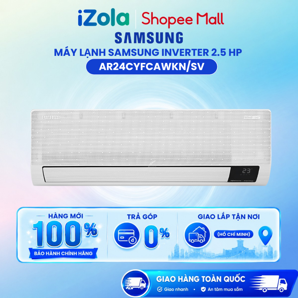 AR24CYFCAWKNSV - Máy lạnh Samsung Wind-Free Inverter 2.5 HP AR24CYFCAWKN/SV - Hàng chính hãng