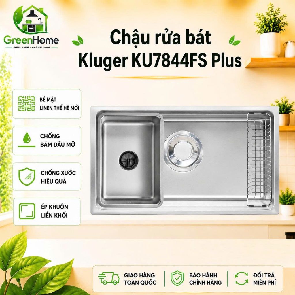 Chậu rửa bát Kluger KU7844FS Plus | Hàng chính hãng