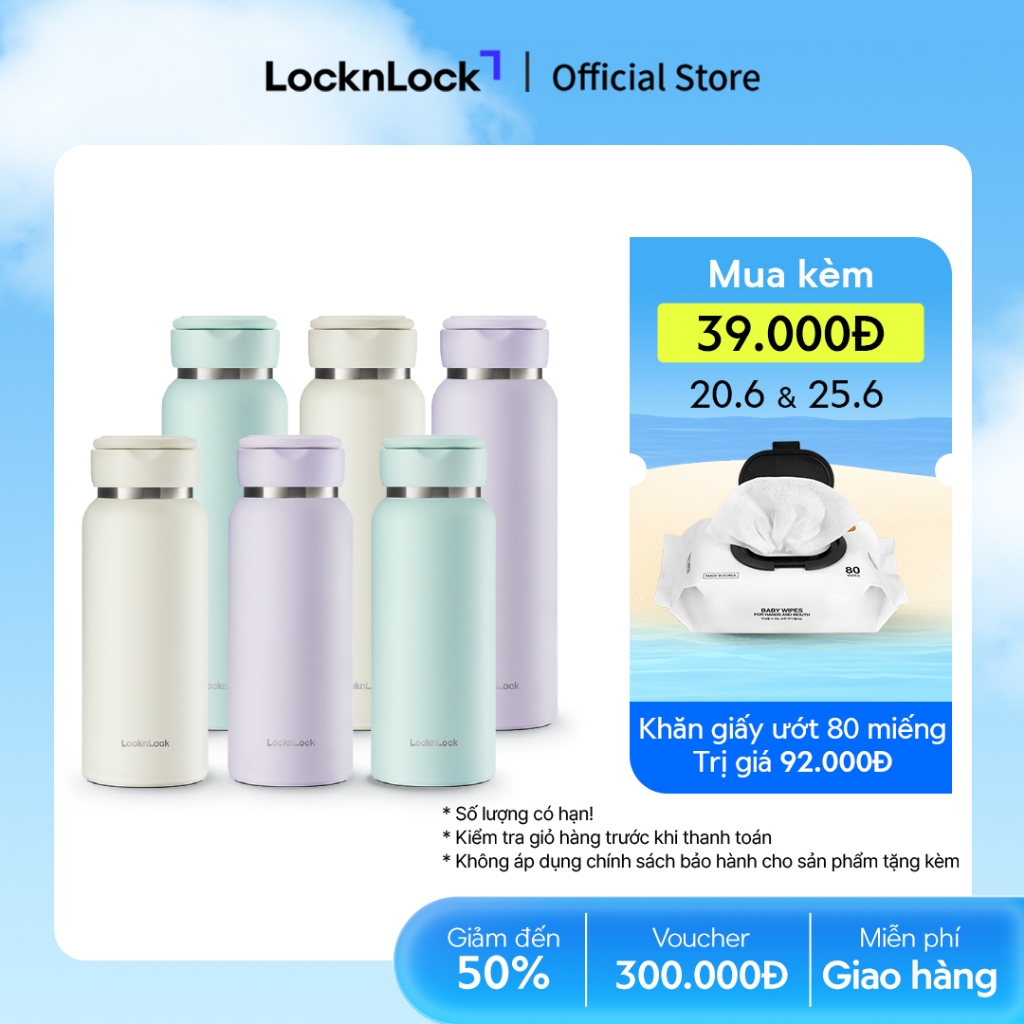 Bình giữ nhiệt Lock&Lock Sling Ring Tumbler 650ml / 800ml - LHC4321-22 và Sling Ring Nature Tumbler 650ml LHC4321