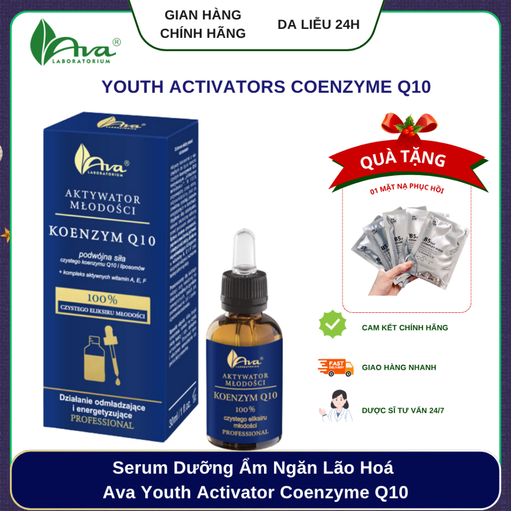 ✅ Ava Laboratorium Ava Youth Activator Coenzyme Q10 Serum Dưỡng Ẩm Ngăn Lão Hoá