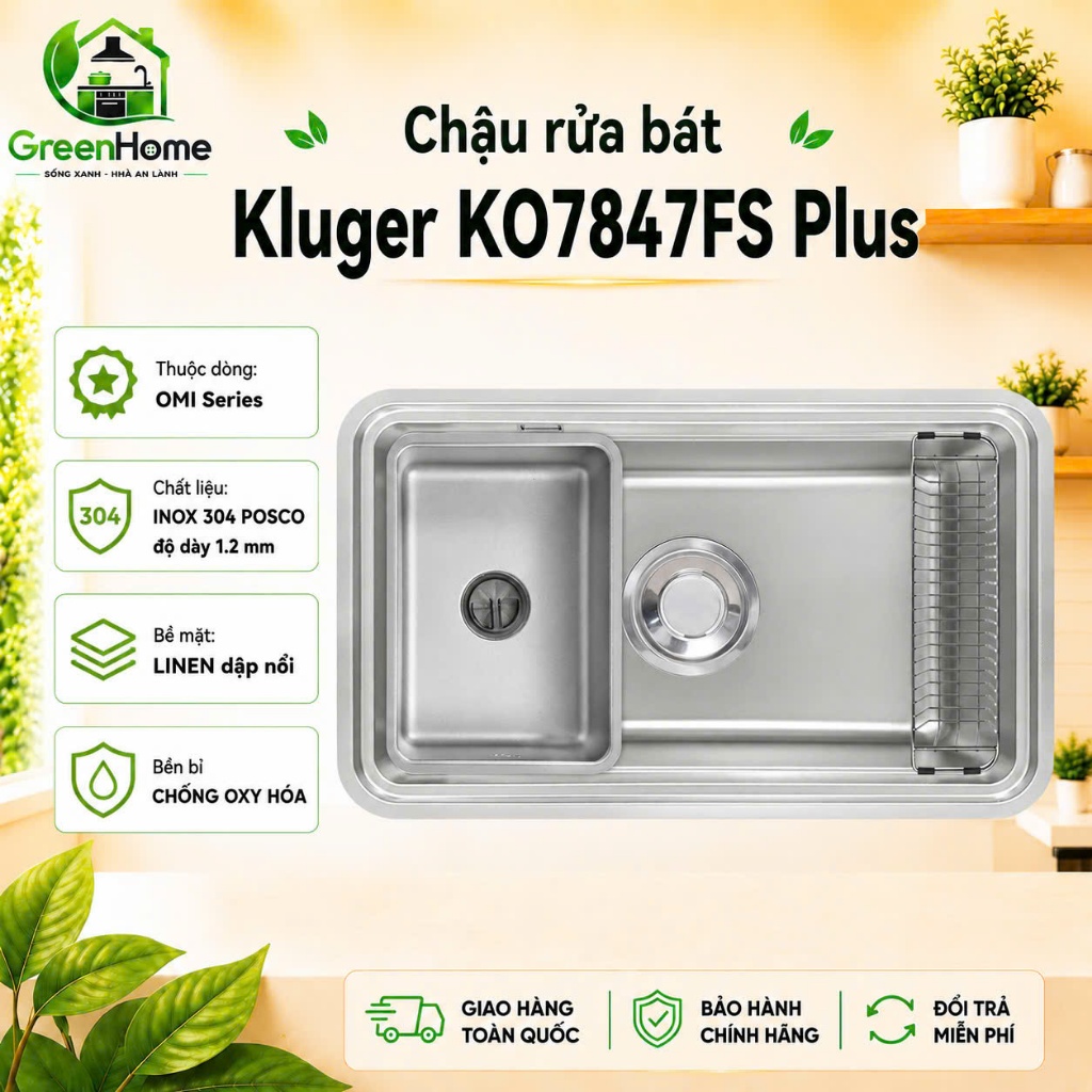Chậu rửa bát Kluger KO7847FS Plus | Hàng chính hãng