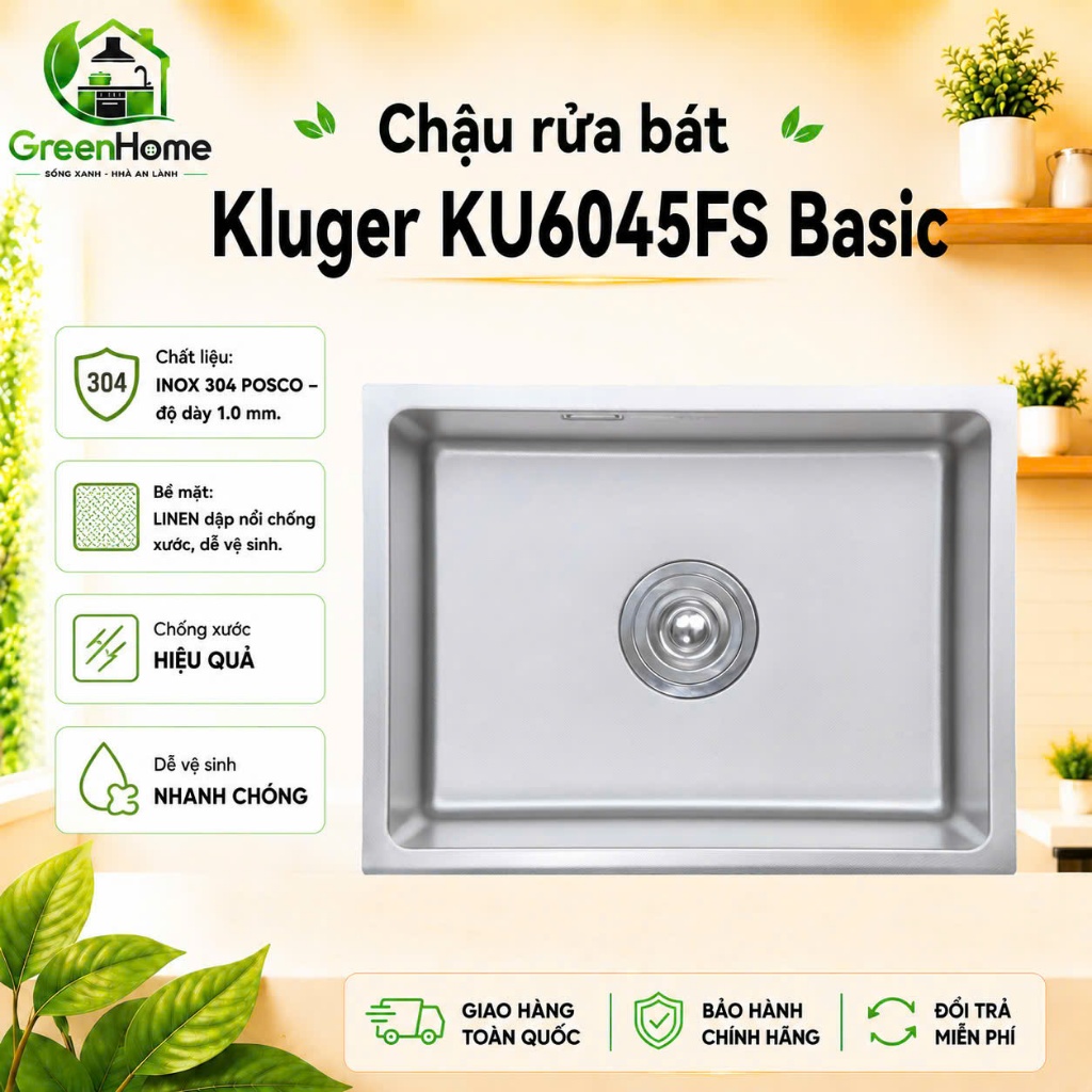 Chậu rửa bát Kluger KU6045FS Basic | Hàng chính hãng