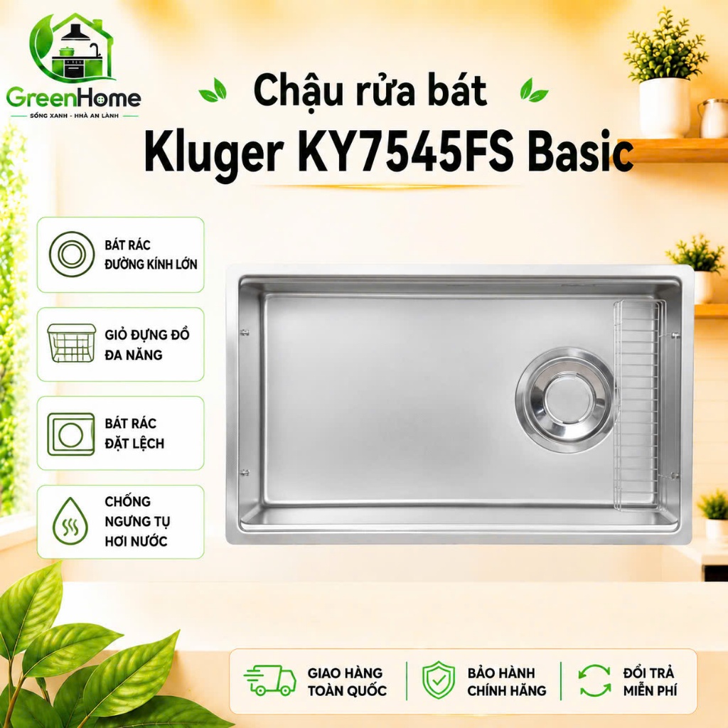 Chậu rửa bát Kluger KY7545FS – S75 | Hàng chính hãng