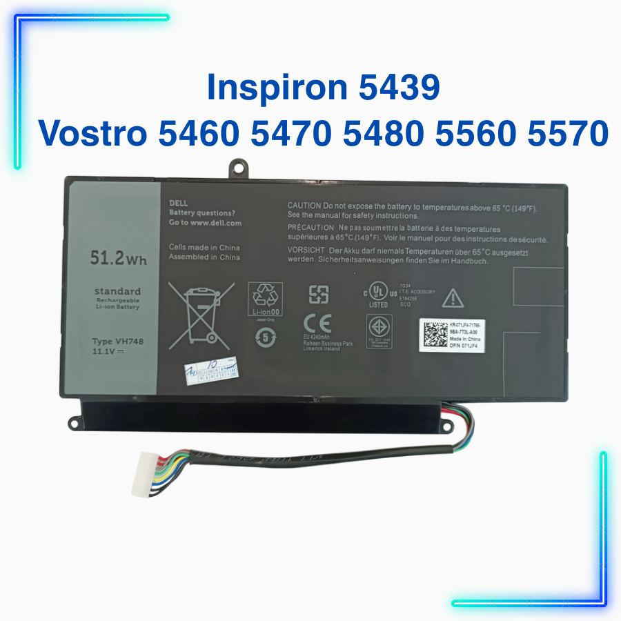 Pin Laptop Dell Vostro 5460 5470 5480 5560 5570 Inspiron 5439 - VH748 - Pin Dell New