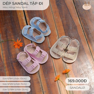 GIÀY TRẺ EM TẬP ĐI DÀNH CHO BÉ CHO BÉ LIL LITTLE LOVE (SANDAL01) ĐẾ MỀM -DÀNH CHO BÉ TỪ 9/12M -18/24M