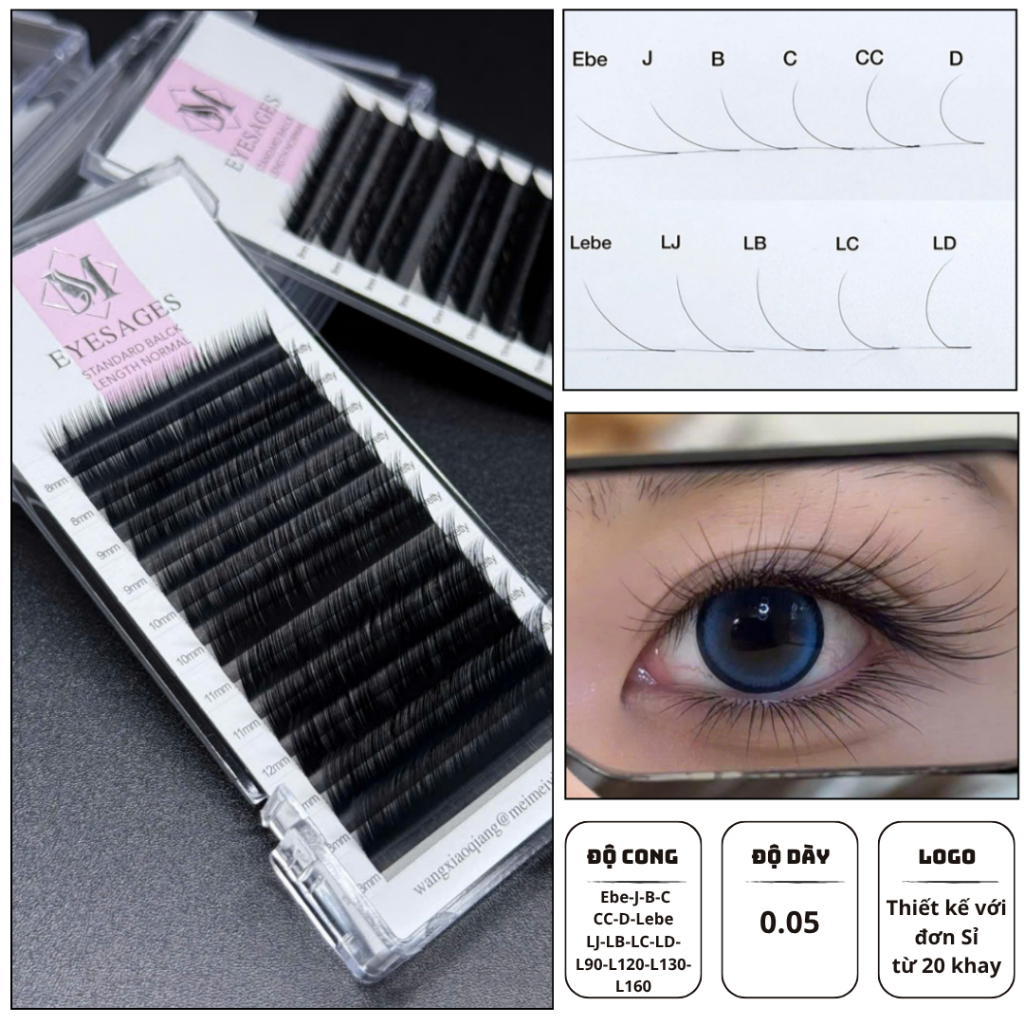(0.05) Mi Lông Vũ Trung Hoa ( Douyin ) Mix Ngọn Sole Cong Ebe-J-B-C-CC-D-Lebe-LJ-LB-LC-LD-L90-L120-L