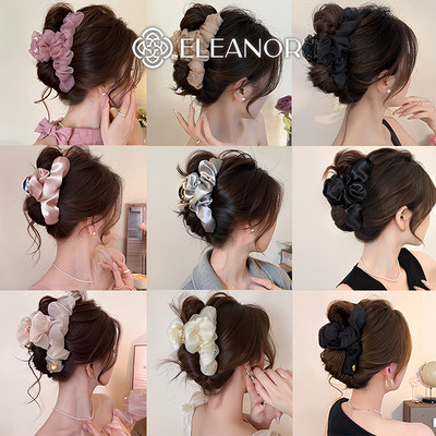 Kẹp tóc nữ Eleanor Accessories vải xếp dạng nhún đa dạng kiểu dáng phụ kiện tóc kẹp càng cua 12283