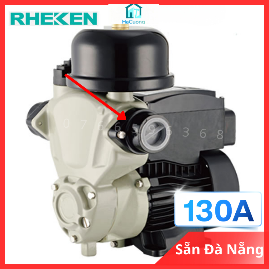 [Đà Nẵng]Máy bơm tăng áp Rheken JLM60-130A (130w)- Bơm Đẩy Cao Lên Bồn Tầng 1-3, Hút Sâu 9m
