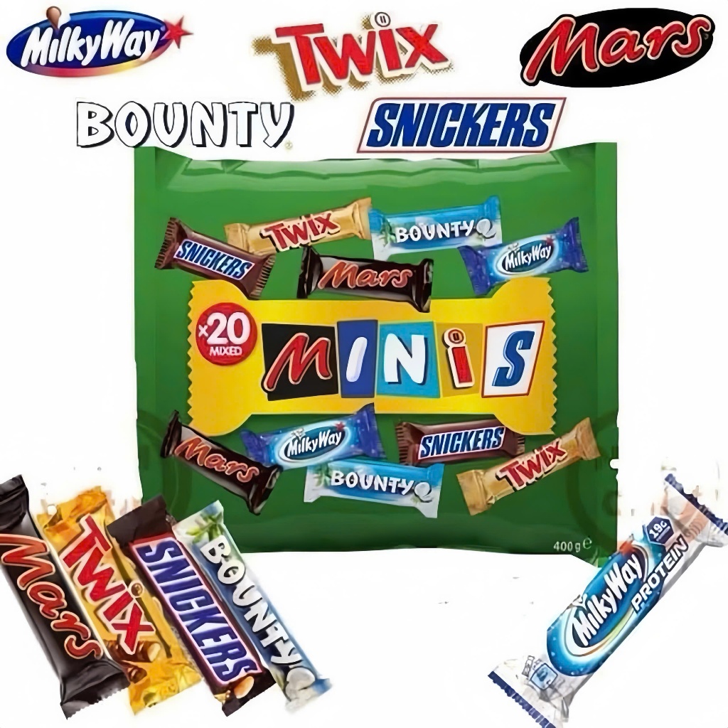 Socola Mix Miniatures 400gr - Mix 5 vị - Snigkers, Bounty, Twix, Mars, MilkyWay
