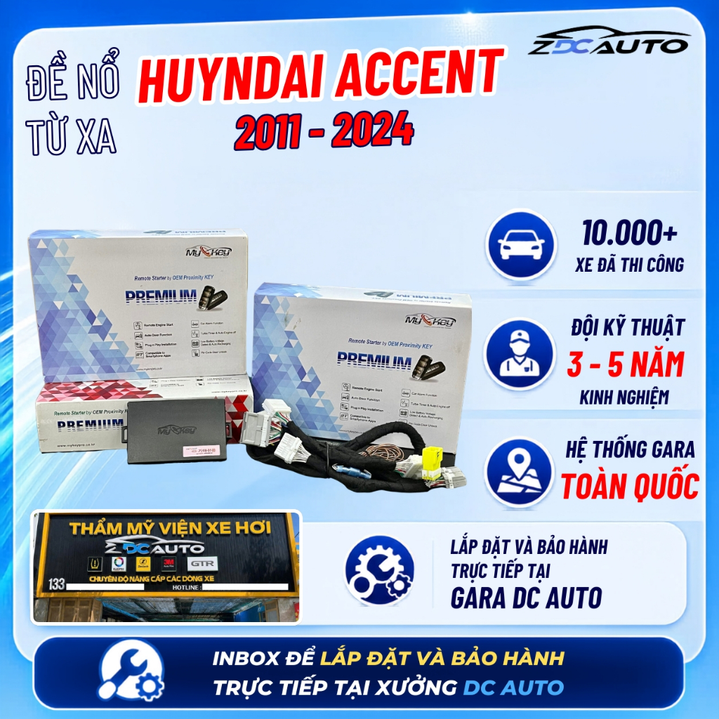 Đề Nổ Từ Xa HUYNDAI Tự Động Lock Cửa ACCENT | Auto Lock HUYNDAI ACCENT 2011-2024