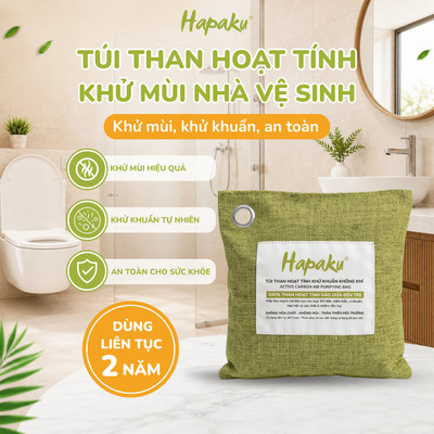 Túi Than Hoạt Tính HAPAKU Khử Mùi Nhà Vệ Sinh, Hút Mùi Toilet, Khử Mùi Hôi Cống Nhà Vệ Sinh, Khử Mùi Nhà Tắm