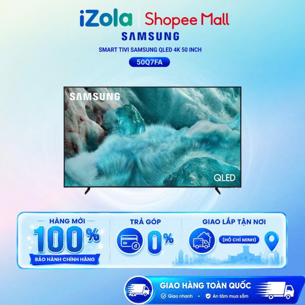 50Q7FA - Smart Tivi QLED Samsung AI 4K 50 inch  QA43Q7FA /QA50Q7FA - Hàng chính hãng