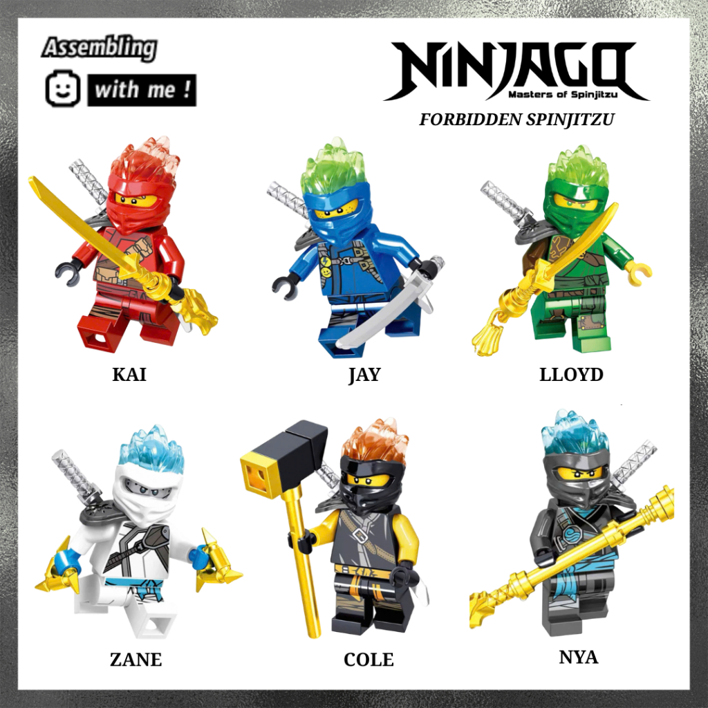 Đồ chơi lắp ráp Minifigures Ninjago Season 11 Forbidden Spinjitzu - các chiến binh ninja huyền thoại
